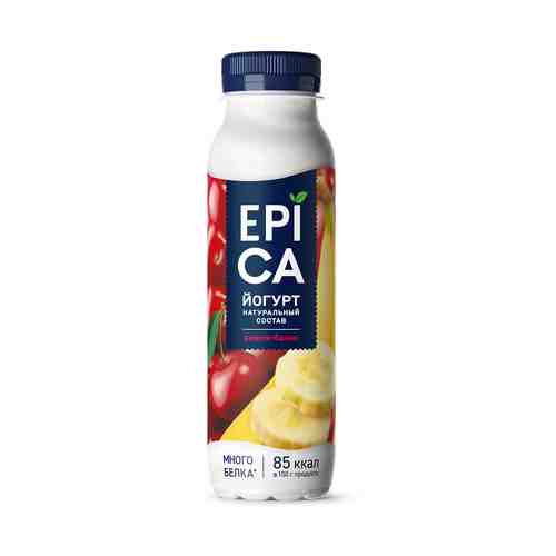 Йогурт Epica питьевой вишня-банан 2,5% БЗМЖ 260 г