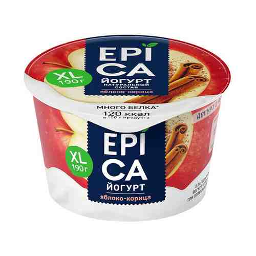 Йогурт Epica XL яблоко и корица 4,8% БЗМЖ 190 г