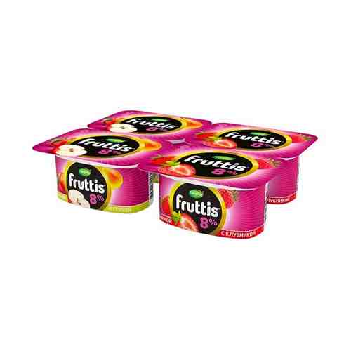 Йогуртный продукт Fruttis клубника-яблоко-груша 8% 115 г