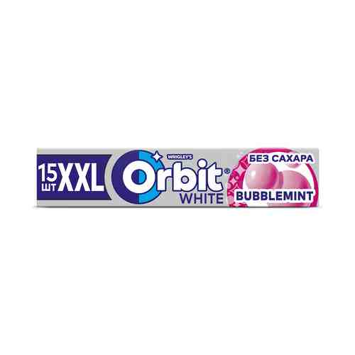 Жевательная резинка Orbit XXL White Bubblemint без сахара 20,4 г