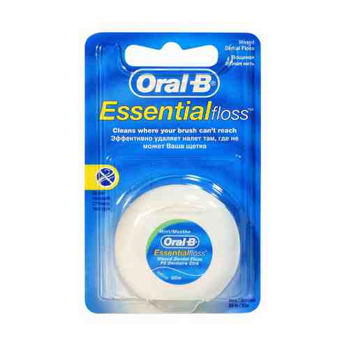 Зубная нить Oral-B Essential Floss вощеная с мятой