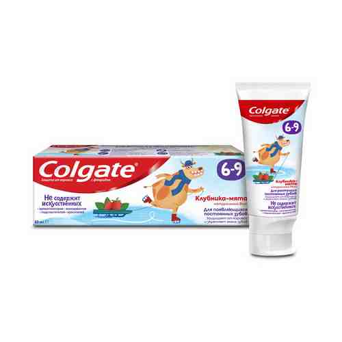 Зубная паста Colgate клубника-мята с фторидом 6-9 лет 60 мл