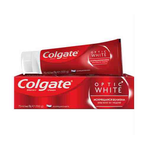 Зубная паста Colgate Optic White Искрящаяся белизна отбеливающая 75 мл