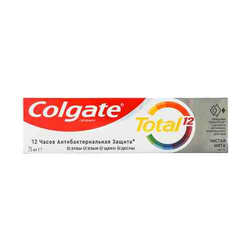 Зубная паста Colgate Total 12 Чистая мята комплексная антибактериальная 75 мл