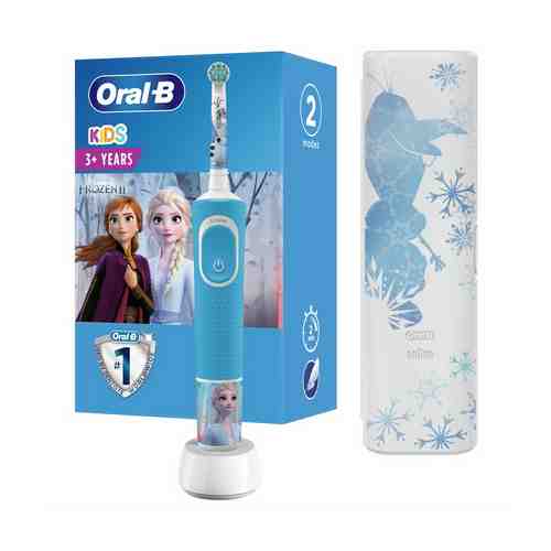 Зубная щетка детская Oral-B Kids Холодное Сердце 2 электрическая с дорожным чехлом